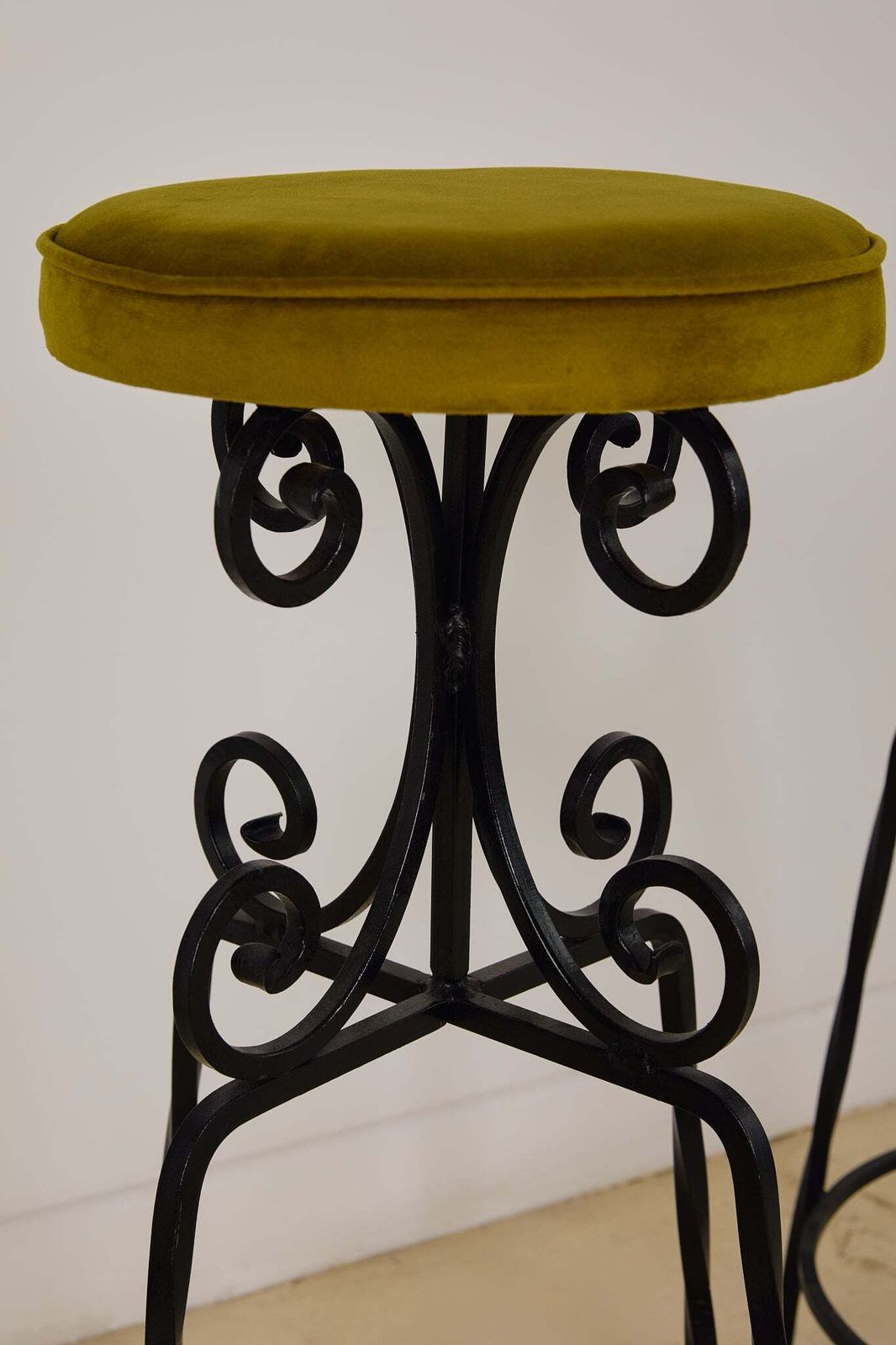 Set Of X4 French Art Deco Forged Bar Stools photo 2400.0