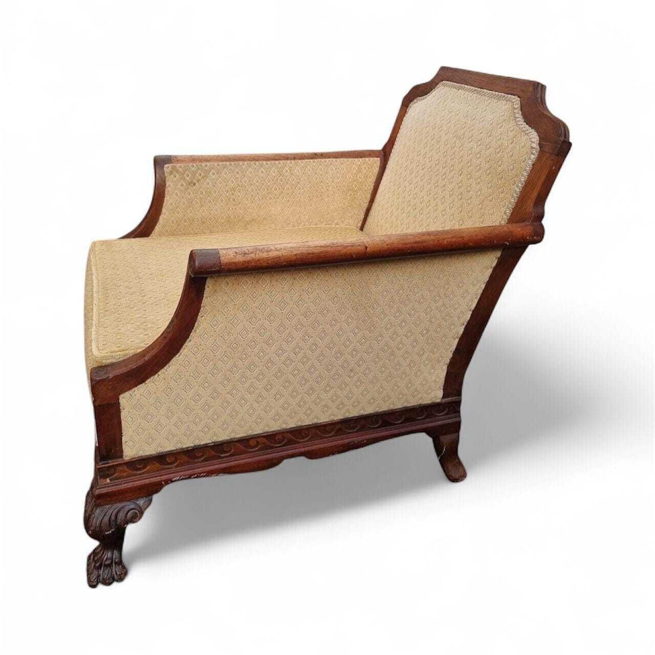 Antique Edwardian Carved Mahogany Armchair / Claw & Ball Feet / C.1910 / Free Delivery photo furniture