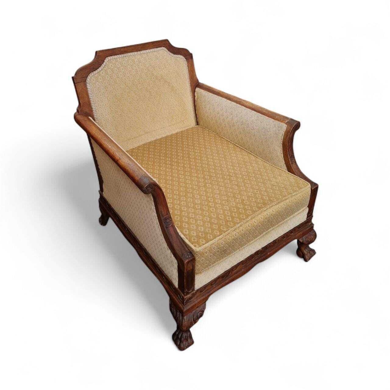 Antique Edwardian Carved Mahogany Armchair / Claw & Ball Feet / C.1910 / Free Delivery photo buy