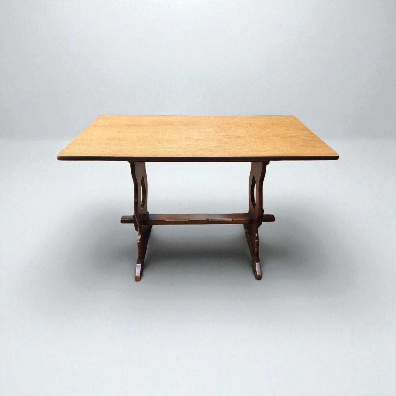 Vintage Oak Refectory Table / English Made C.1970 / Very Good Condition / Free Delivery photo 400.0