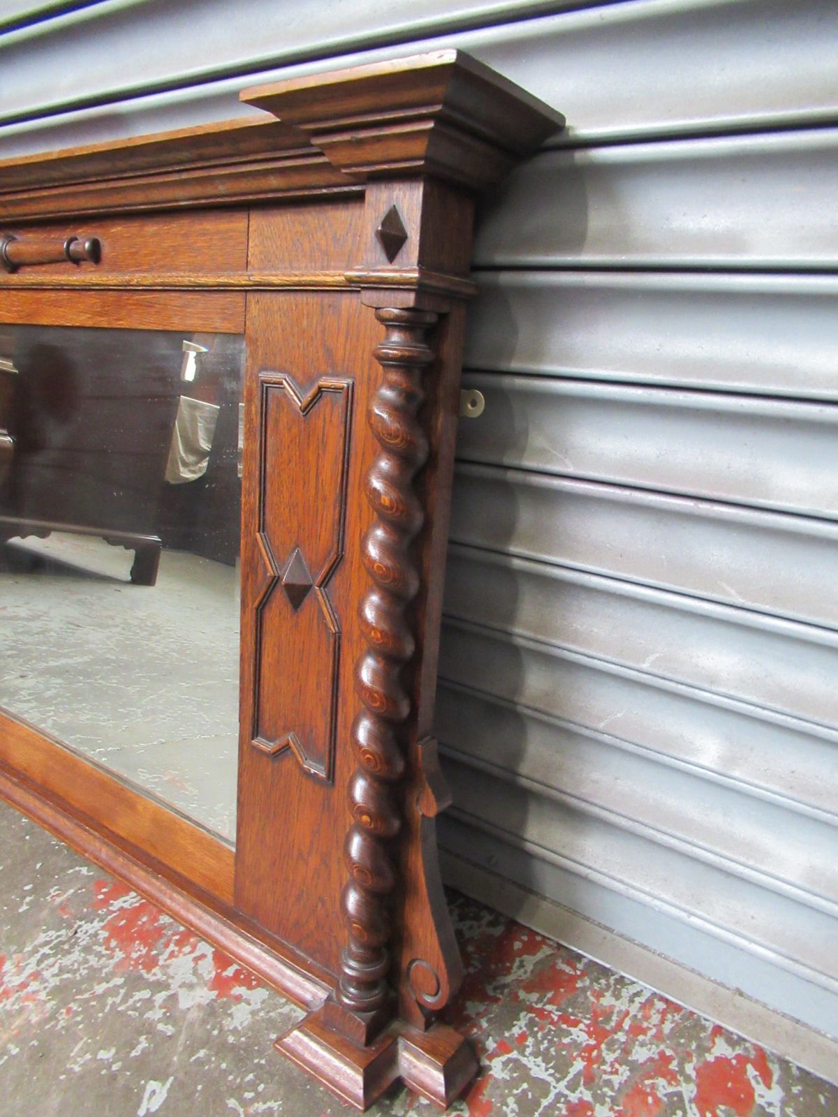 1920s   Oak  Overmantle  Wall Mirror photo Home Decor