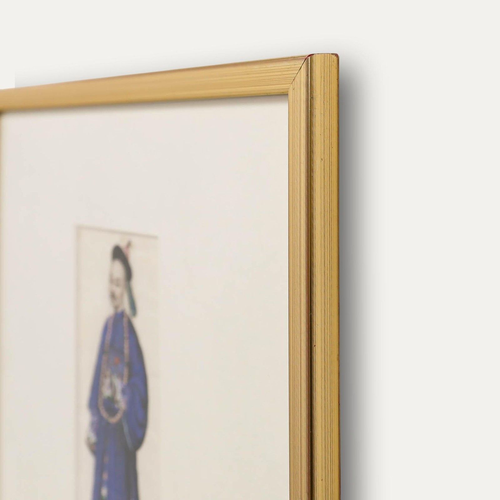 Framed 19th Century Watercolour Imperial Court Officer photo 145.0
