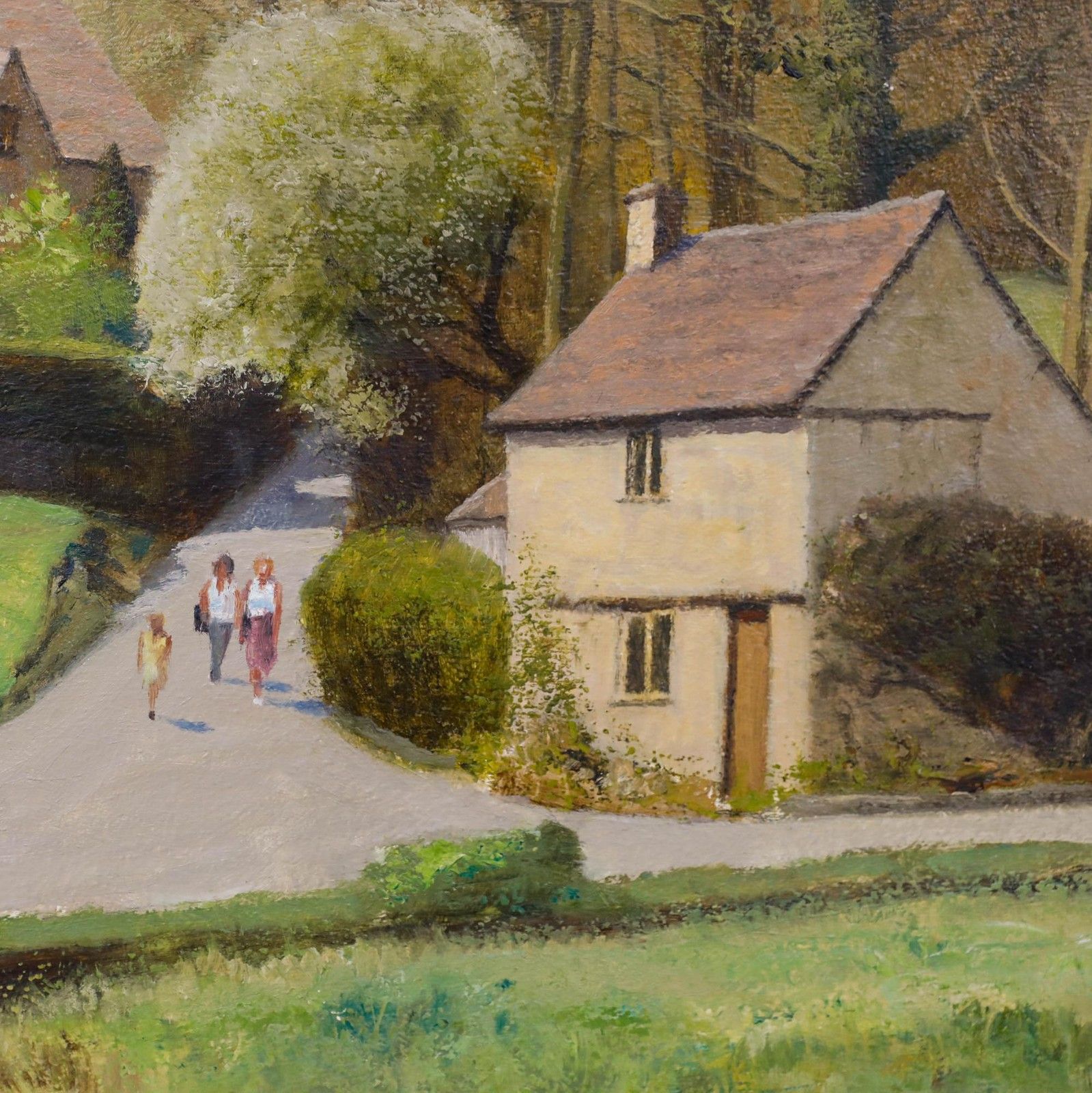 Kenneth Raymond Denton (1932 2024) Framed Oil, Early Spring, Bibury photo Art