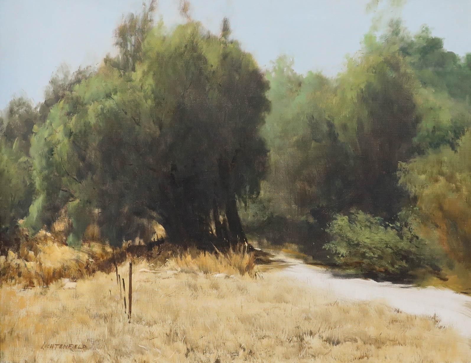 Lichtenfield 20th Century Oil, Path Through The Woods photo furniture