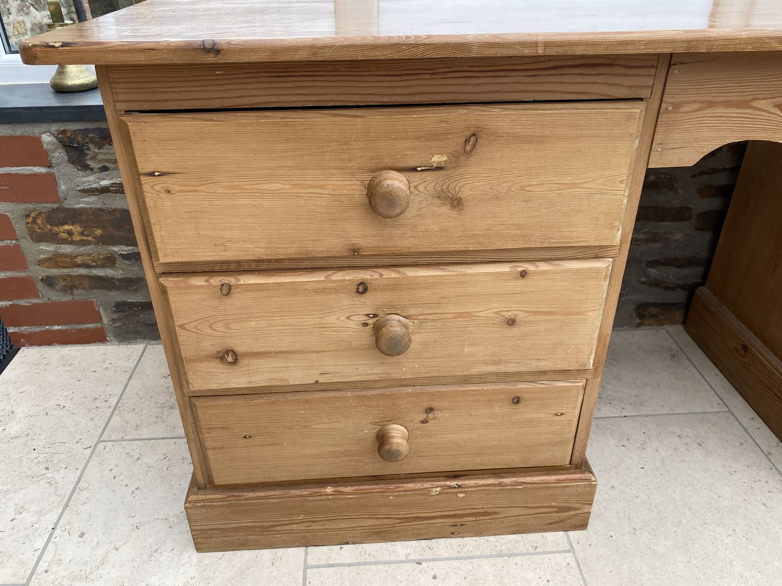 Reduced.  Vintage Pine  Dresser/Desk  Handmade For Ourselves Over 50  Years Ago From Reclaimed Canadian Redwood Pine. photo Furniture