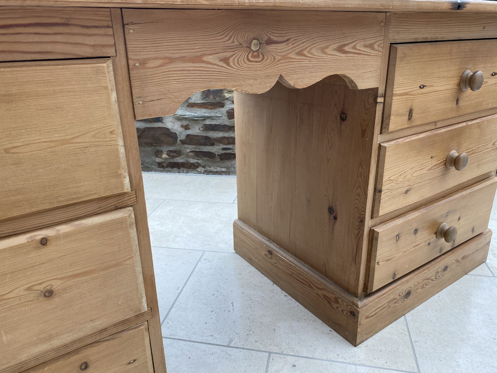 photo vinterior Reduced.  Vintage Pine  Dresser/Desk  Handmade For Ourselves Over 50  Years Ago From Reclaimed Canadian Redwood Pine.