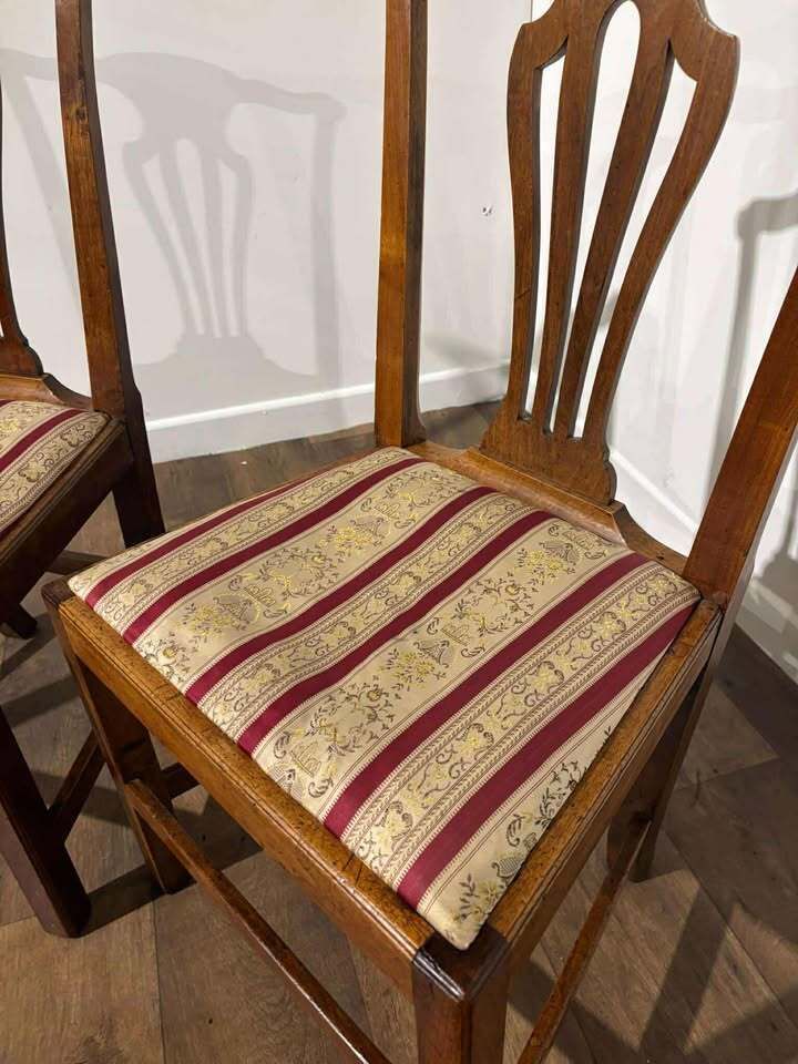 Furniture Pair Of Georgian Mahogany Side Chairs photo
