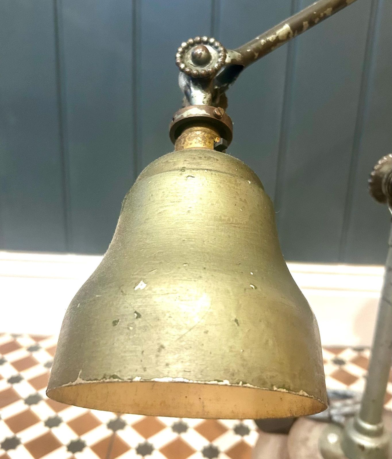Dugdills Daisy Cog Wheel Industrial Desk Vintage Lamp Light Factory Retro Antique Lighting Office photo vintage