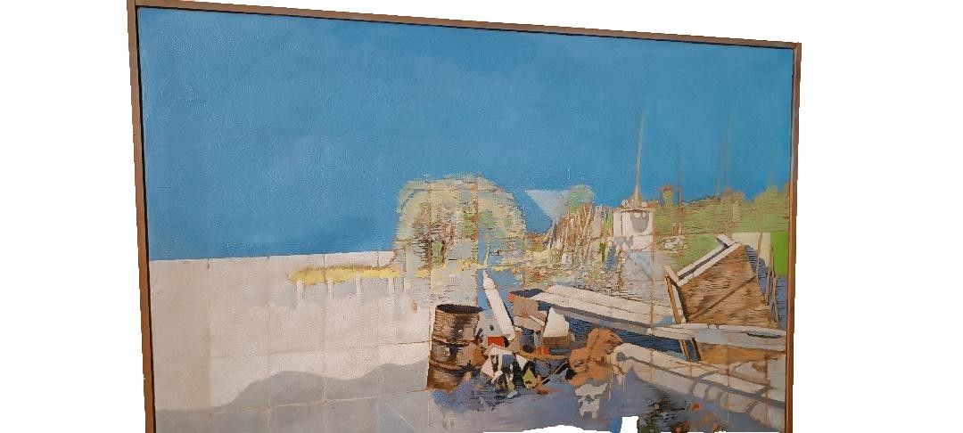 Large Abstract Painting Maurizio Bini (1940) Signed And Dated 1972 photo 681.0