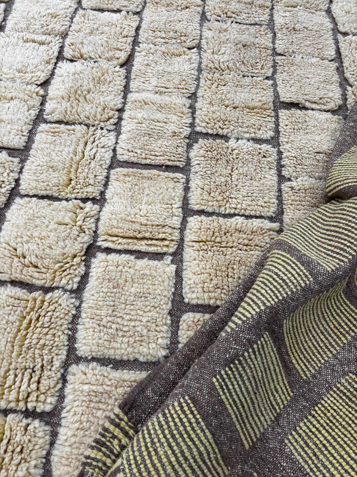 Moroccan Mrirt Wh Wool Rug 200x300cm Berber Moroccan Modern Carpet Moroccan Natural Wool Rug  Moroccan Beni Ourain Rug  Moroccan Carpet photo vinterior