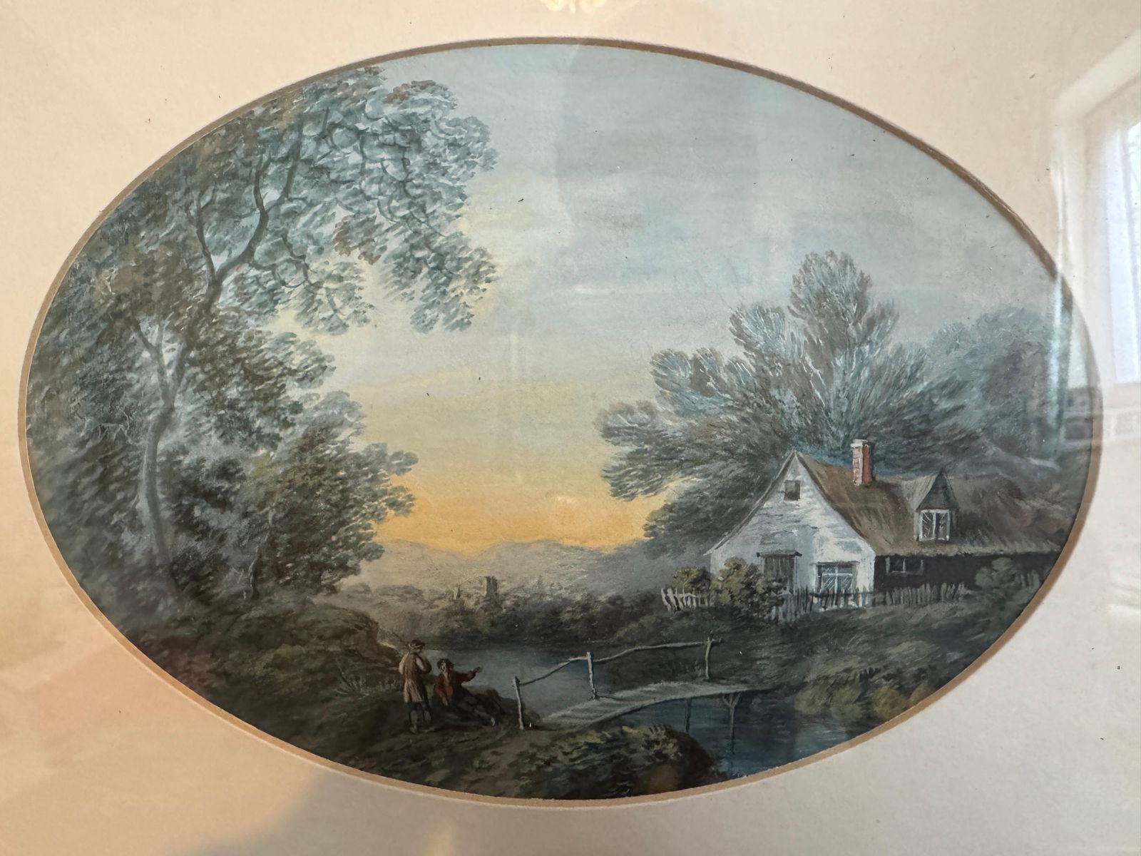 Set Of 3 Framed 19th Century Watercolours   Pastoral Landscape Scenes photo vintage