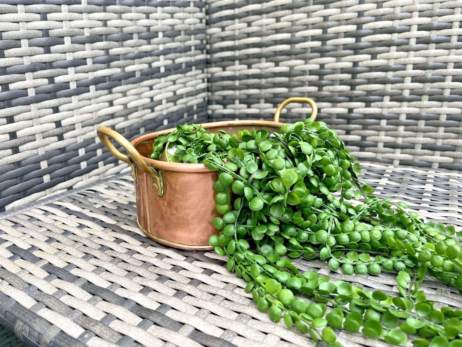Antique Victorian Oval Copper & Brass Flower Trough Planter Plant Pot Vintage photo for sale