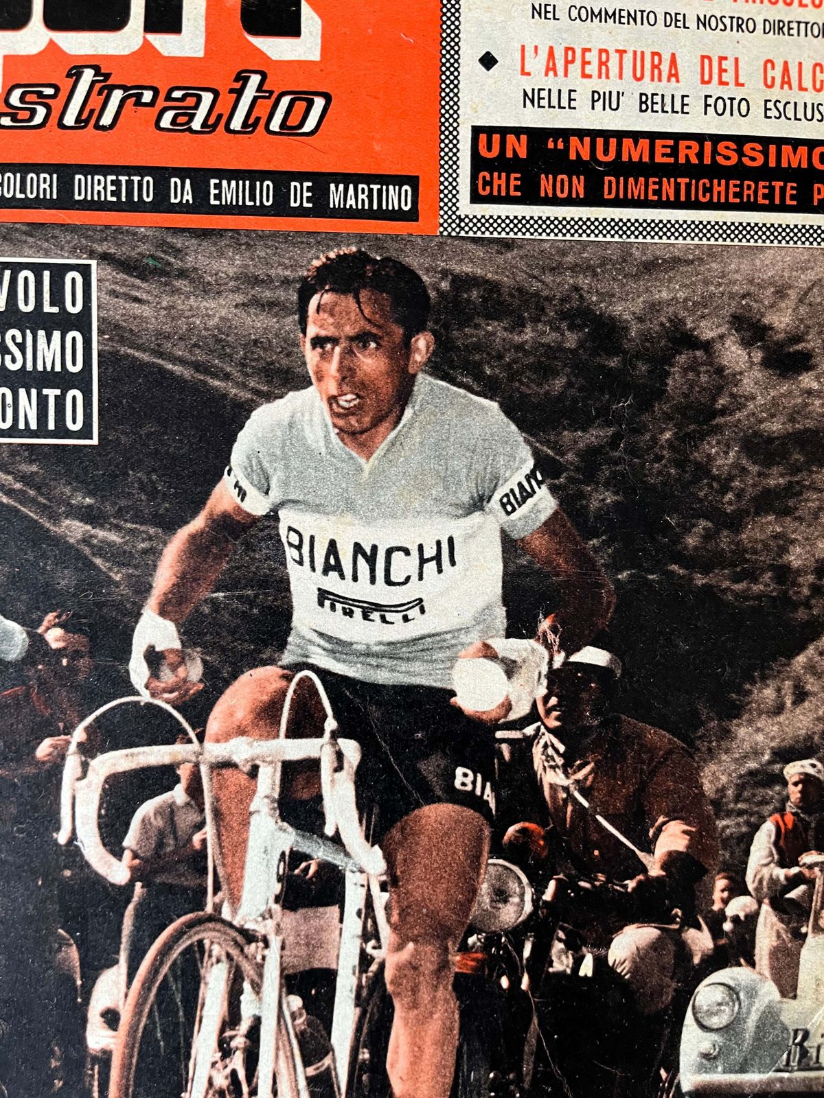 Vintage Cycling Print   Fausto Coppi 1953 Giro D’italia photo furniture