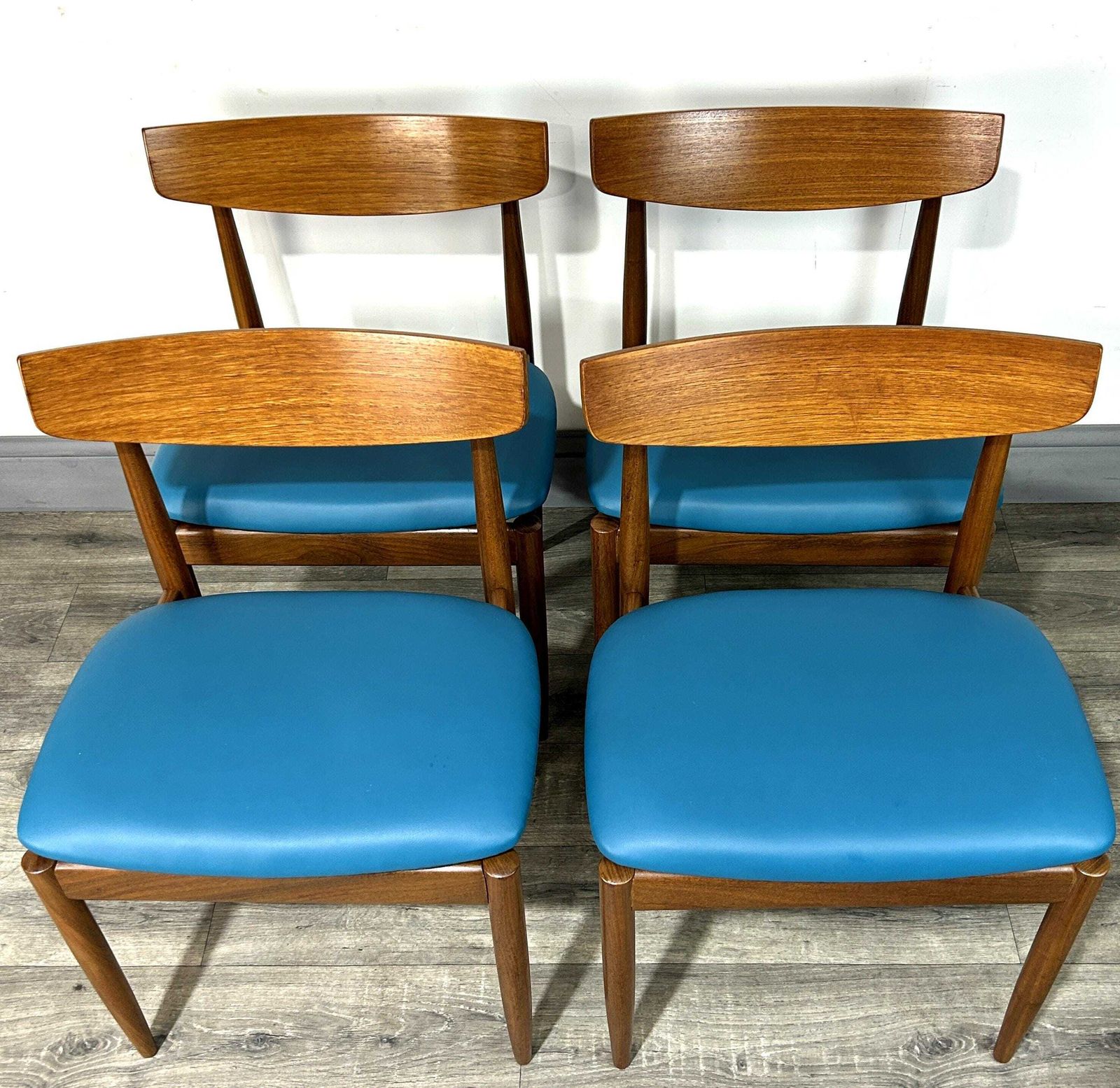 4 Refinished/Reupholstered Mid Century Dining Chairs Ib Kofod Larsen G Plan 60s
