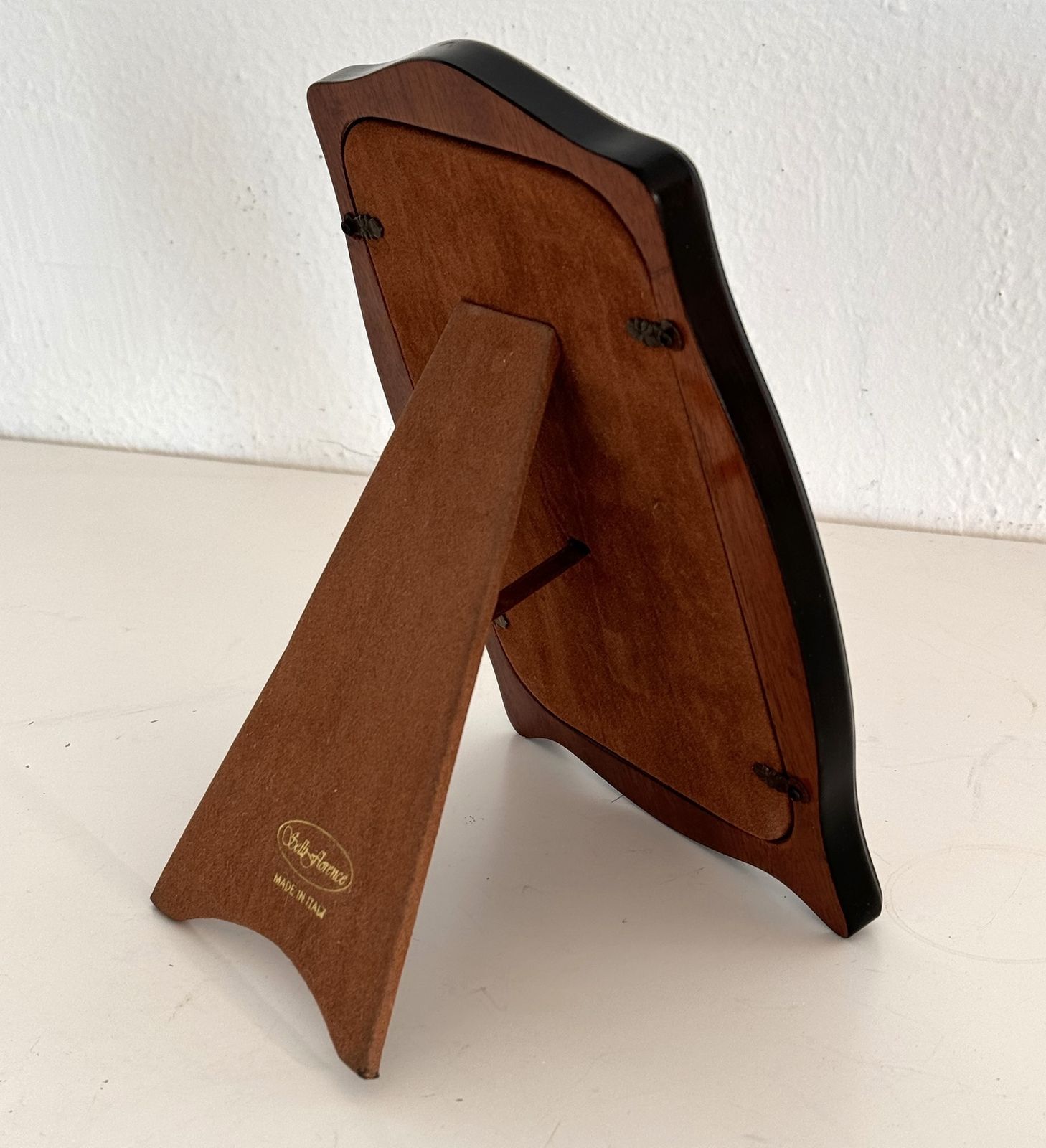 Home Decor Italian Art Deco Burl Wood Picture Frame,1950 photo