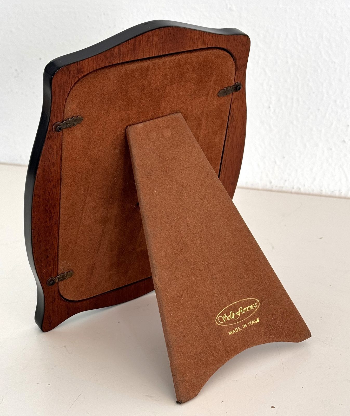 photo vinterior Italian Art Deco Burl Wood Picture Frame,1950
