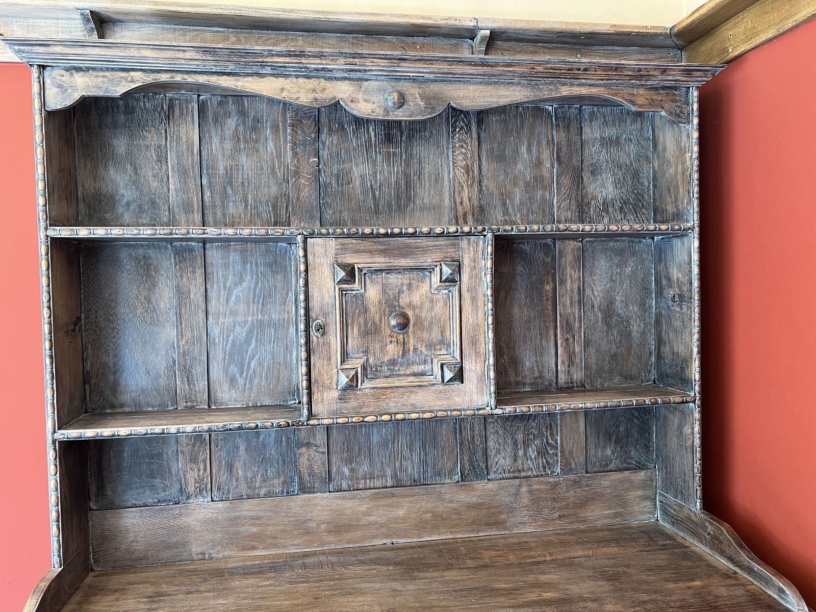 19th Century Dresser Base With Two Cupboards And A Upstanding Plate Rack photo for sale
