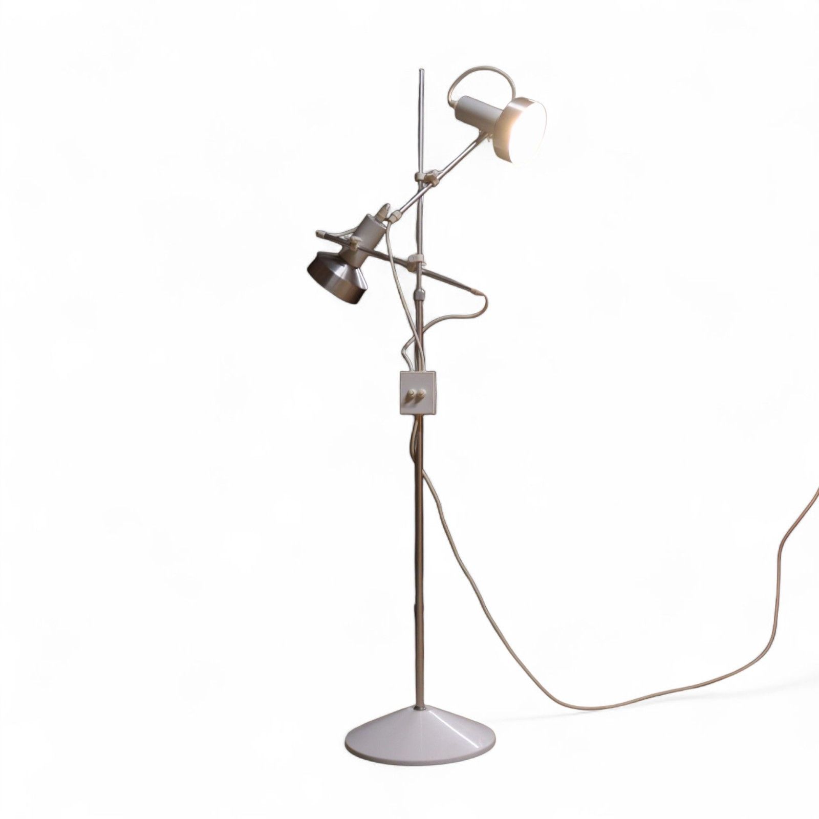 photo furniture Mid Century Maclamp Style Twin Headed Spot Lamp Retro 1970s Floor Lamp