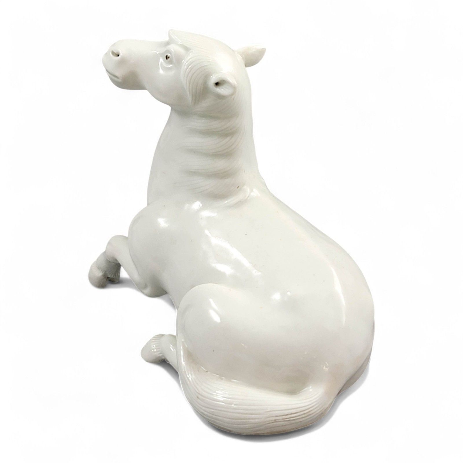 Hirado Porcelain Recumbent Horse, Japan, Late 19th Century photo Home Decor
