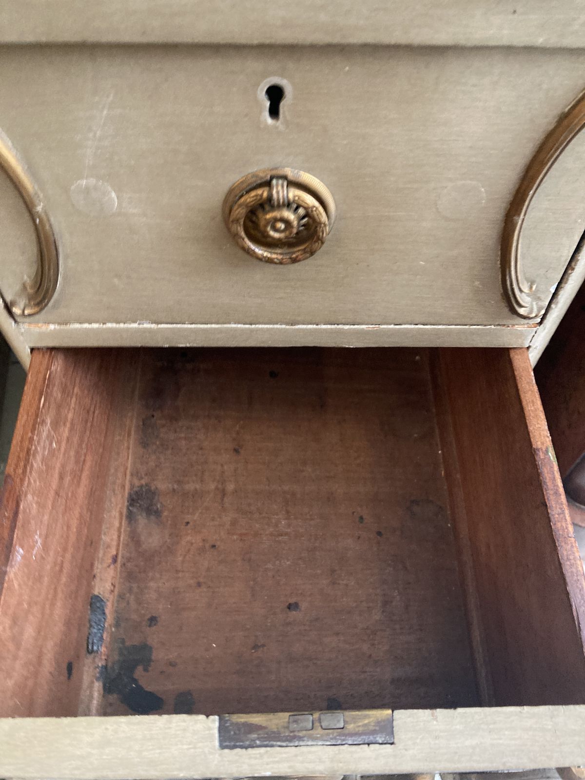 Charming 19thc Florentine Style Painted Pedestal Desk photo 995.0