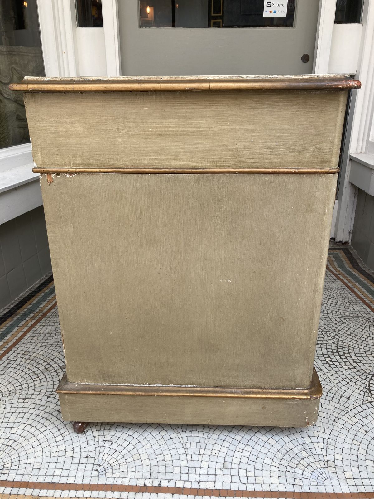 photo buy Charming 19thc Florentine Style Painted Pedestal Desk