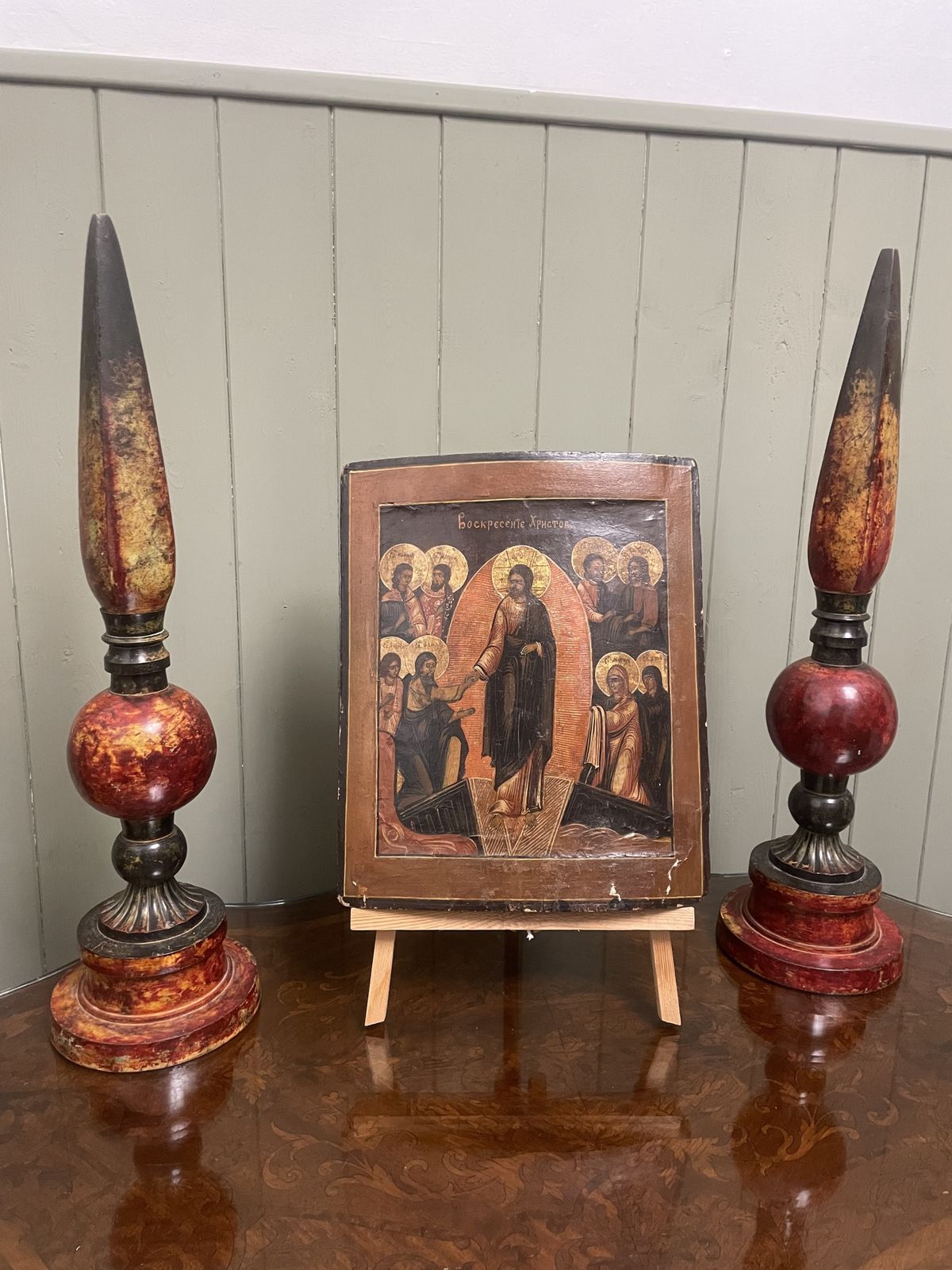 Antique 1920s Italian Cold Painted Bronze Patinated Decorative Obelisks photo 880.0