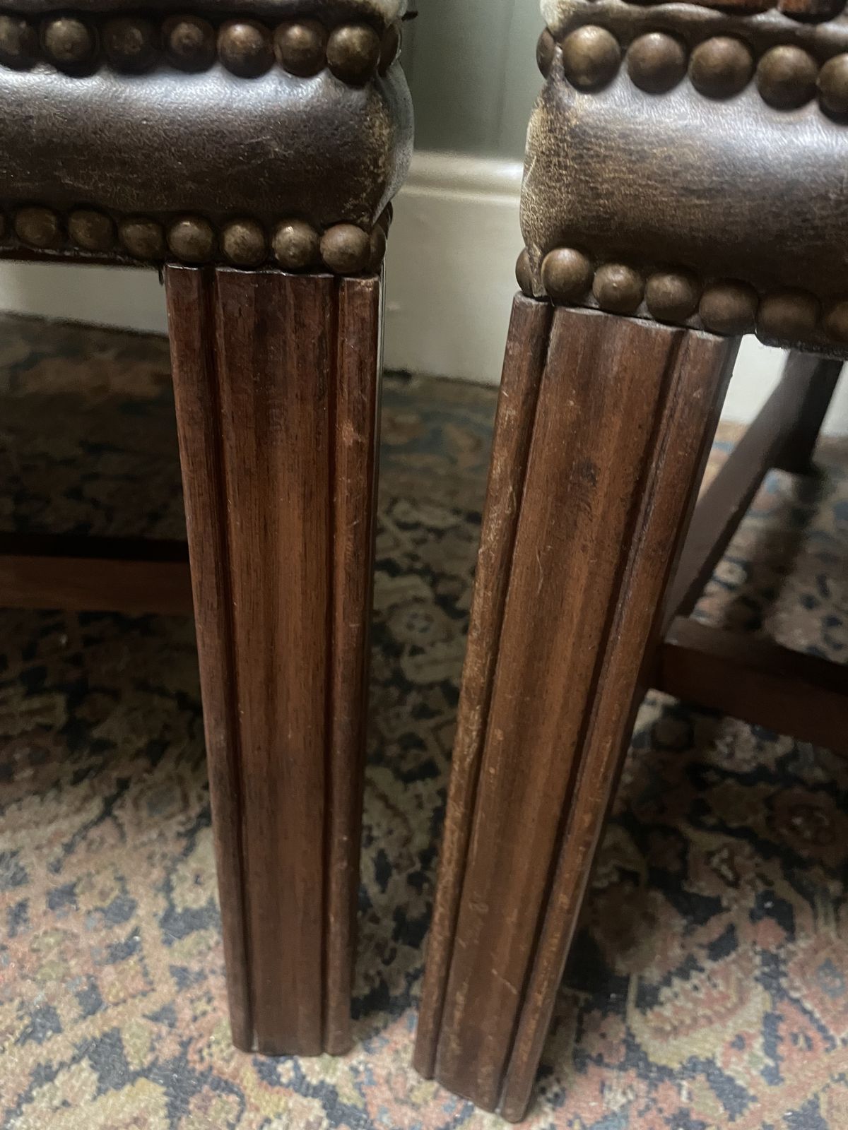 Vintage Pair Of Handmade English Leather Chesterfield Gainsborough Armchairs photo furniture