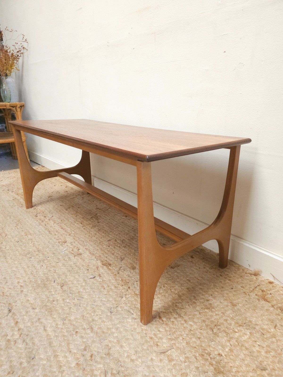 Retro Coffee Table Mid Century Original 1960s Teak Vintage Stylish Delivery
