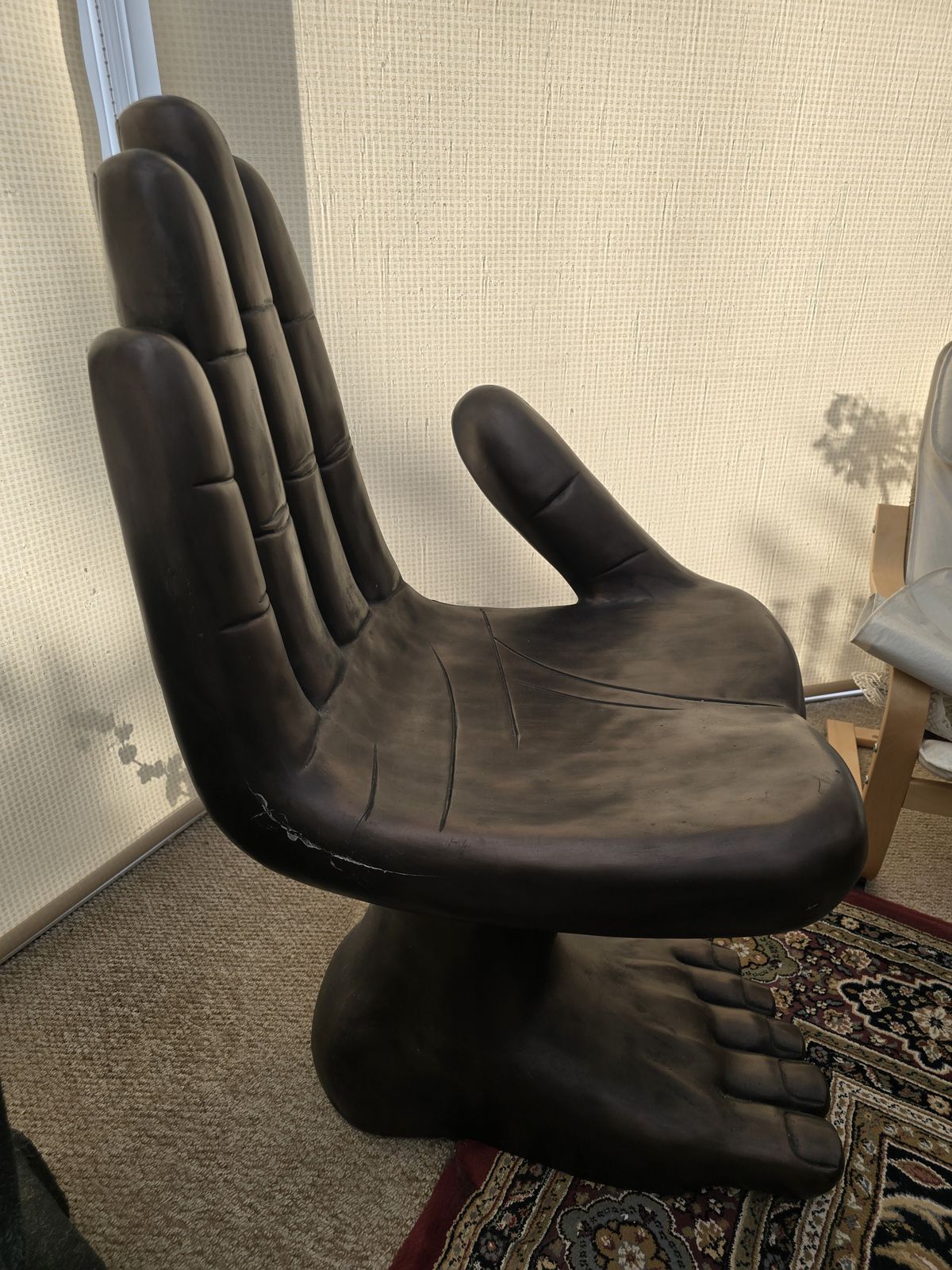 Pair Of Pedro Friedeberg Style Hand/Foot Chairs,   Left And Right photo vinterior
