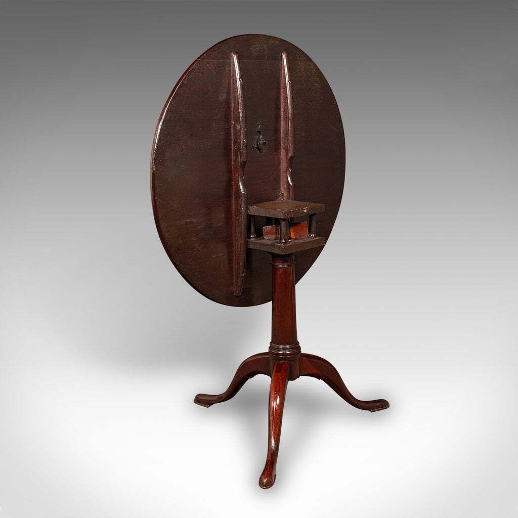 photo furniture Antique Tripod Table, English, Tilt Top, Side, Occasional, Wine, Lamp, Georgian