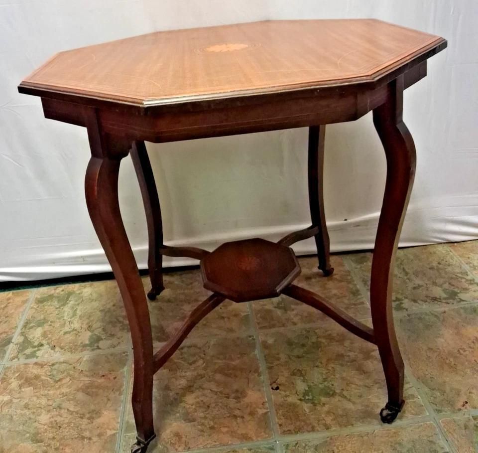 Antique Edwardian Mahogany Occasional Table With Age Related Marks photo furniture