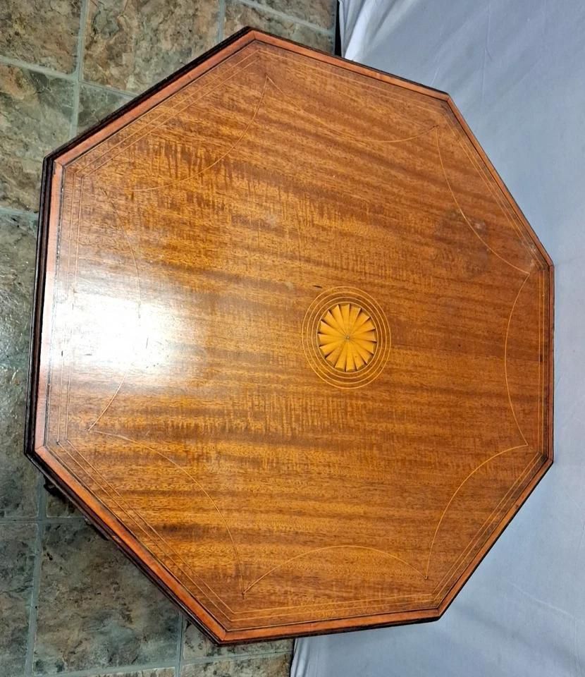 Antique Edwardian Mahogany Occasional Table With Age Related Marks photo buy