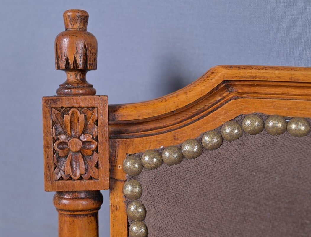 Pair Of Stained Beech Armchairs, Louis XVI Style – 1950 photo buy
