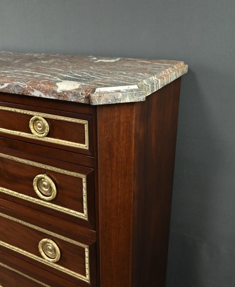 Mahogany Veneer Chest Of Drawers, Louis XVI Period – Late 18th Century photo buy