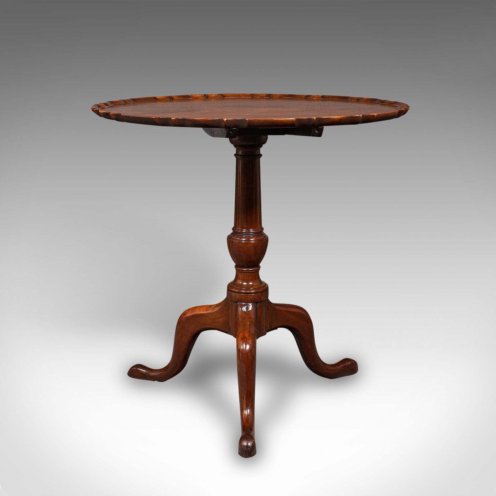 Antique Pie Crust Table, English, Tilt Top, Games, Occasional, Georgian, C.1790 photo 3725.0