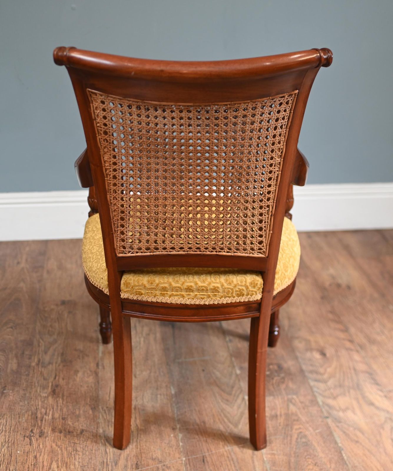 Pair Regency Arm Chairs Bergere Backs photo vinterior