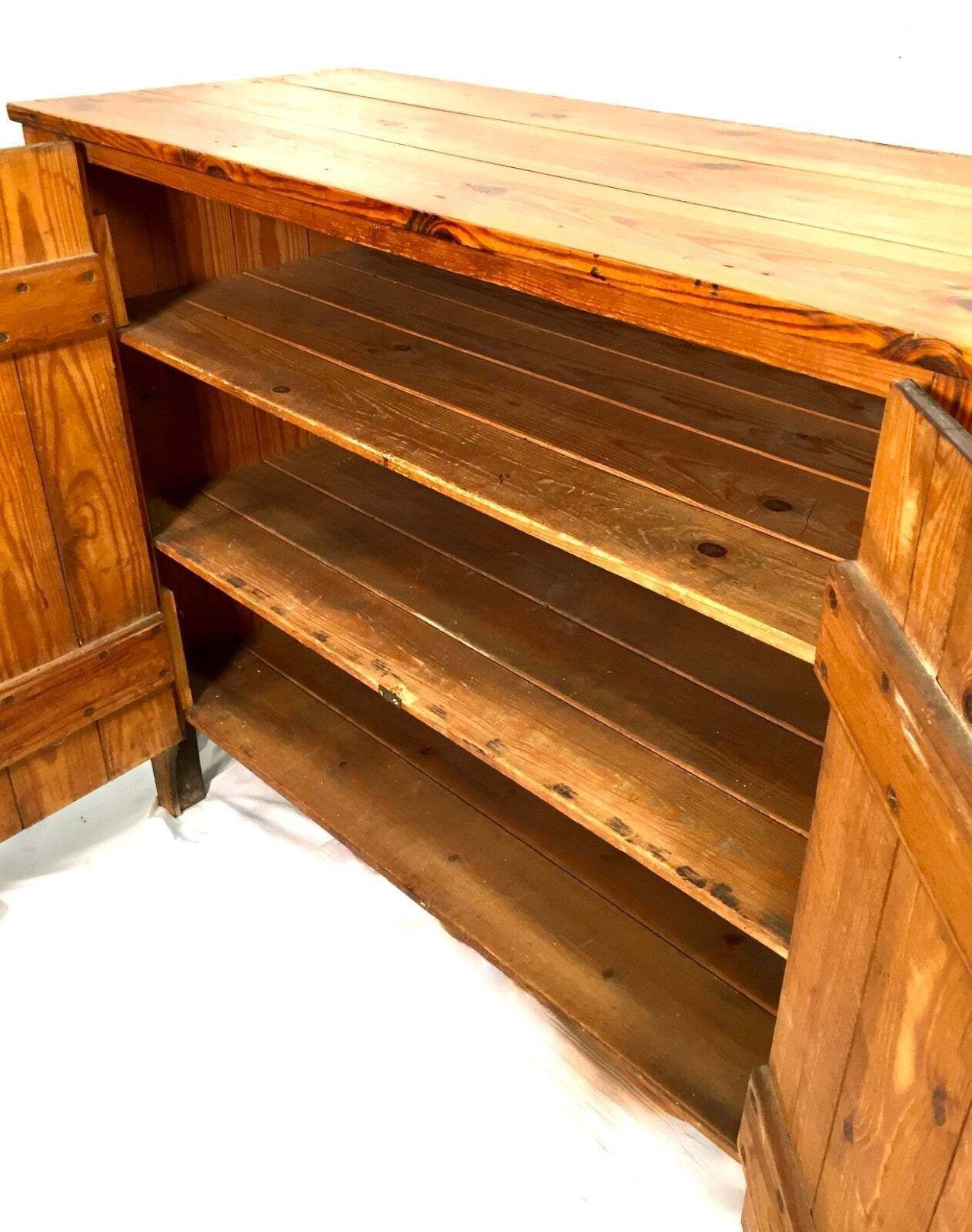 Antique Pine Wood Storage Cupboard Cabinet Side Board / Entrance Hall Tv Stand photo furniture