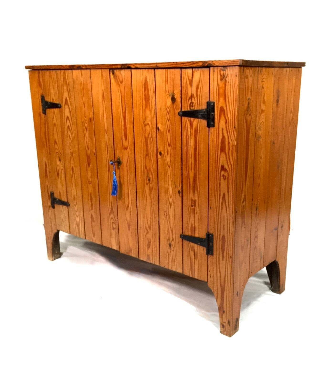 Antique Pine Wood Storage Cupboard Cabinet Side Board / Entrance Hall Tv Stand photo buy