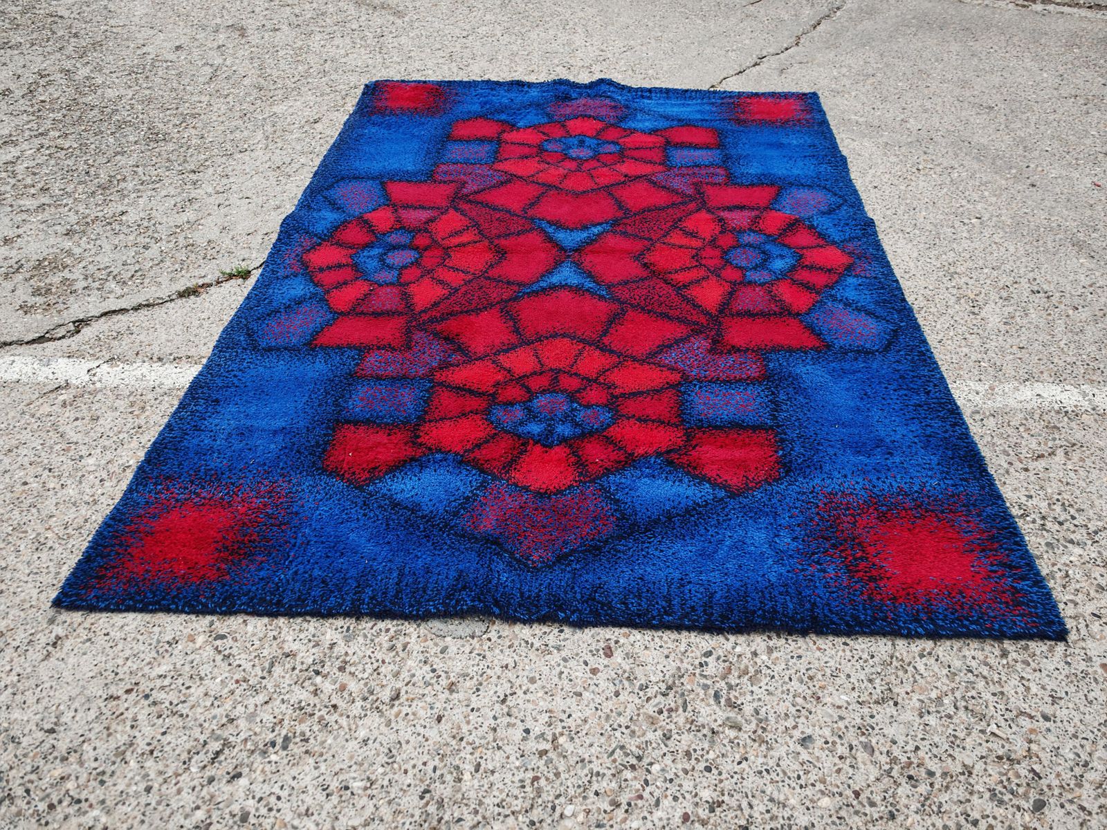 Xxl Mid Century Modern Rug By Siegel Teppich, West Germany 1970s photo Textiles