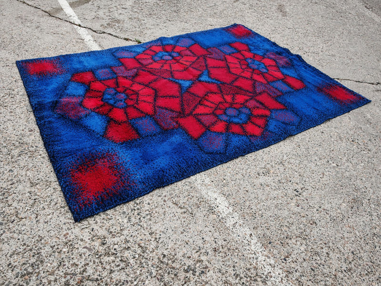 Xxl Mid Century Modern Rug By Siegel Teppich, West Germany 1970s photo vinterior
