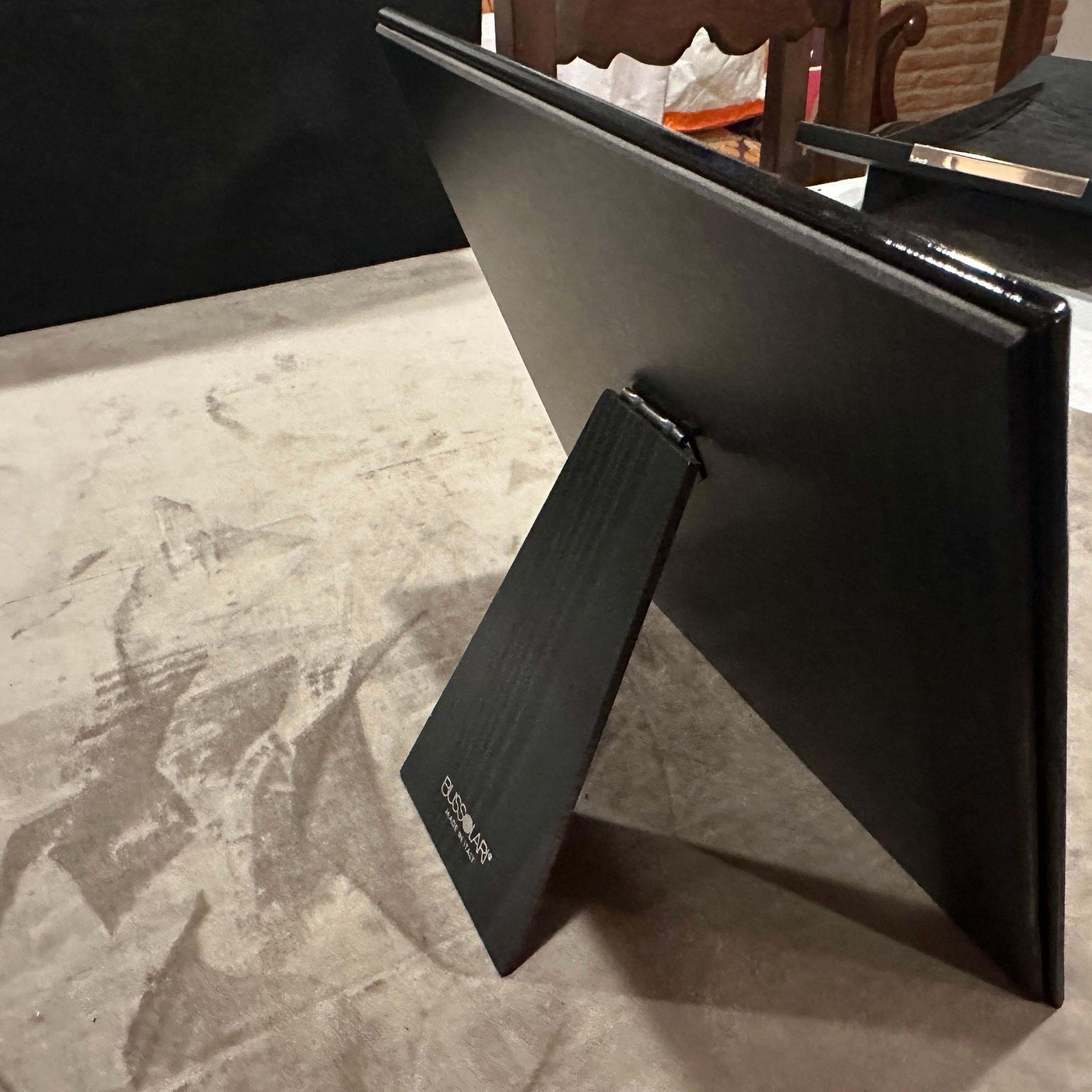1990s Modern Black Lacquered Wood Italian Square Picture Frame By Bussolari photo buy
