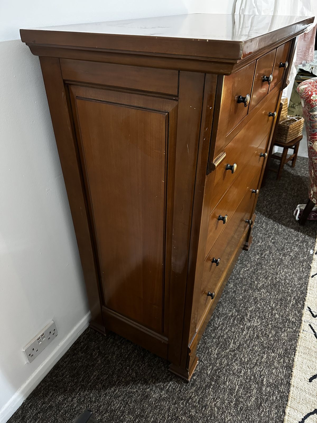 photo furniture And So To Bed Manoir Chest Of Drawers Brass Handles