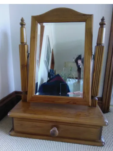 Ducal Honey Pine Victorian Bevel Glass Dressing Mirror & Drawer