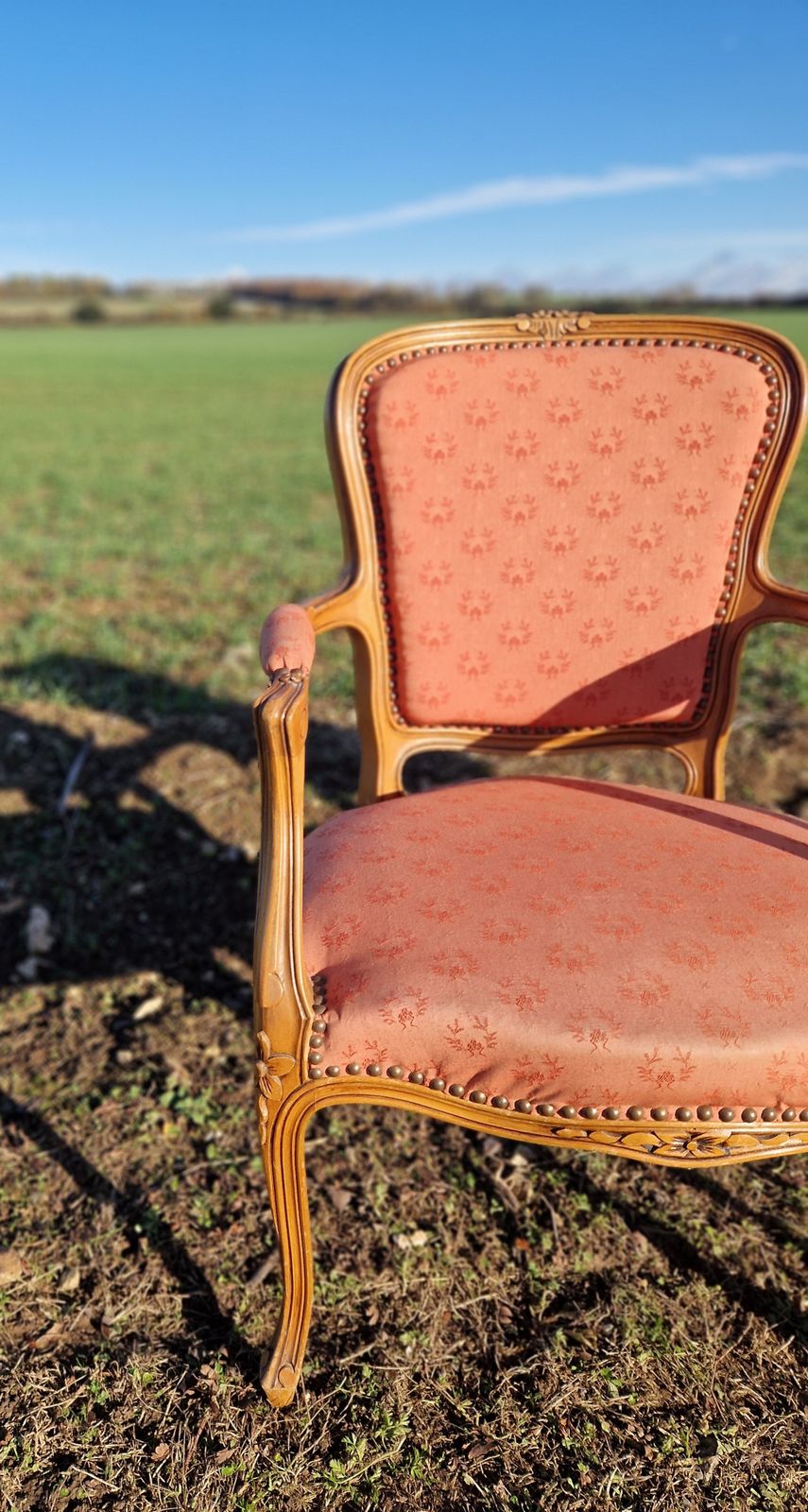Pair Of Antique Louis XV Style French Armchairs photo for sale