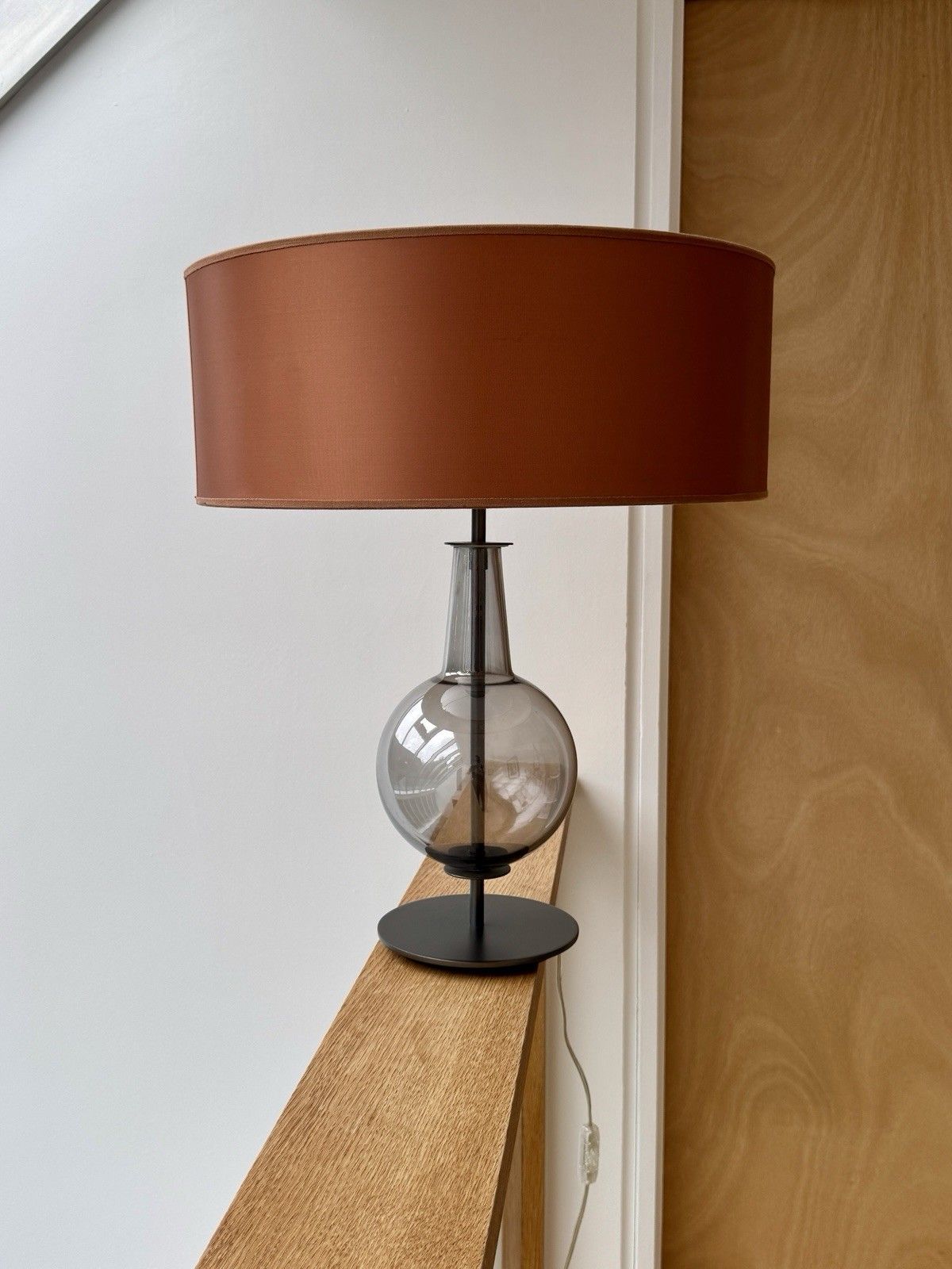 Original Desir Smoked Glass Table Lamp By Penta Designed By Gaia Bellavia 2003