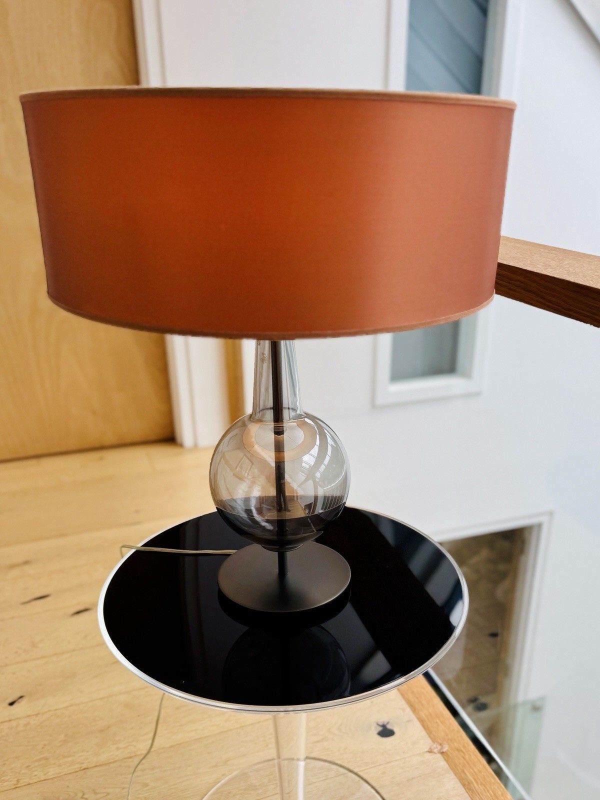 Original Desir Smoked Glass Table Lamp By Penta Designed By Gaia Bellavia 2003 photo furniture