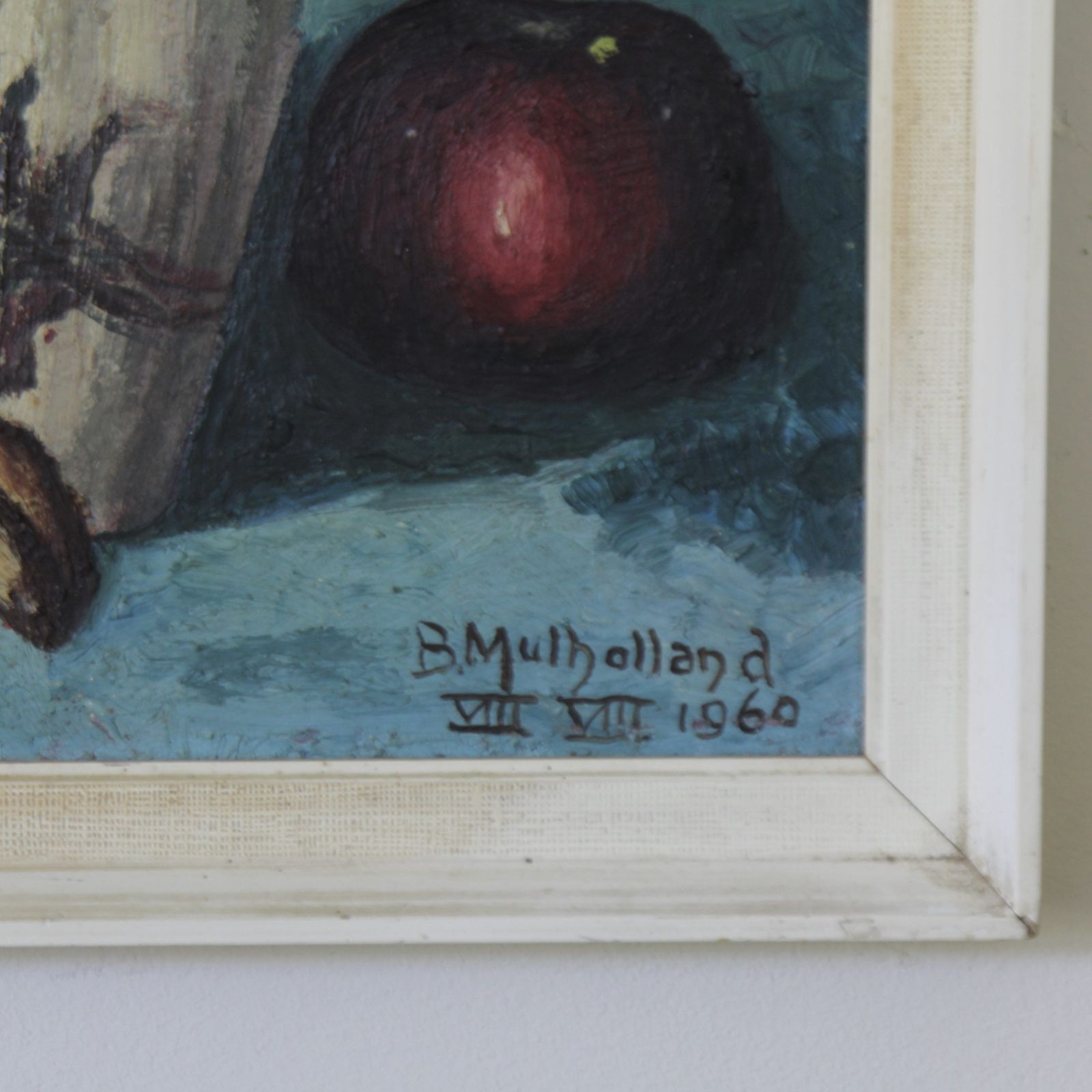 Floral Painting, Oil On Board, Signed And Dated 1960 photo for sale