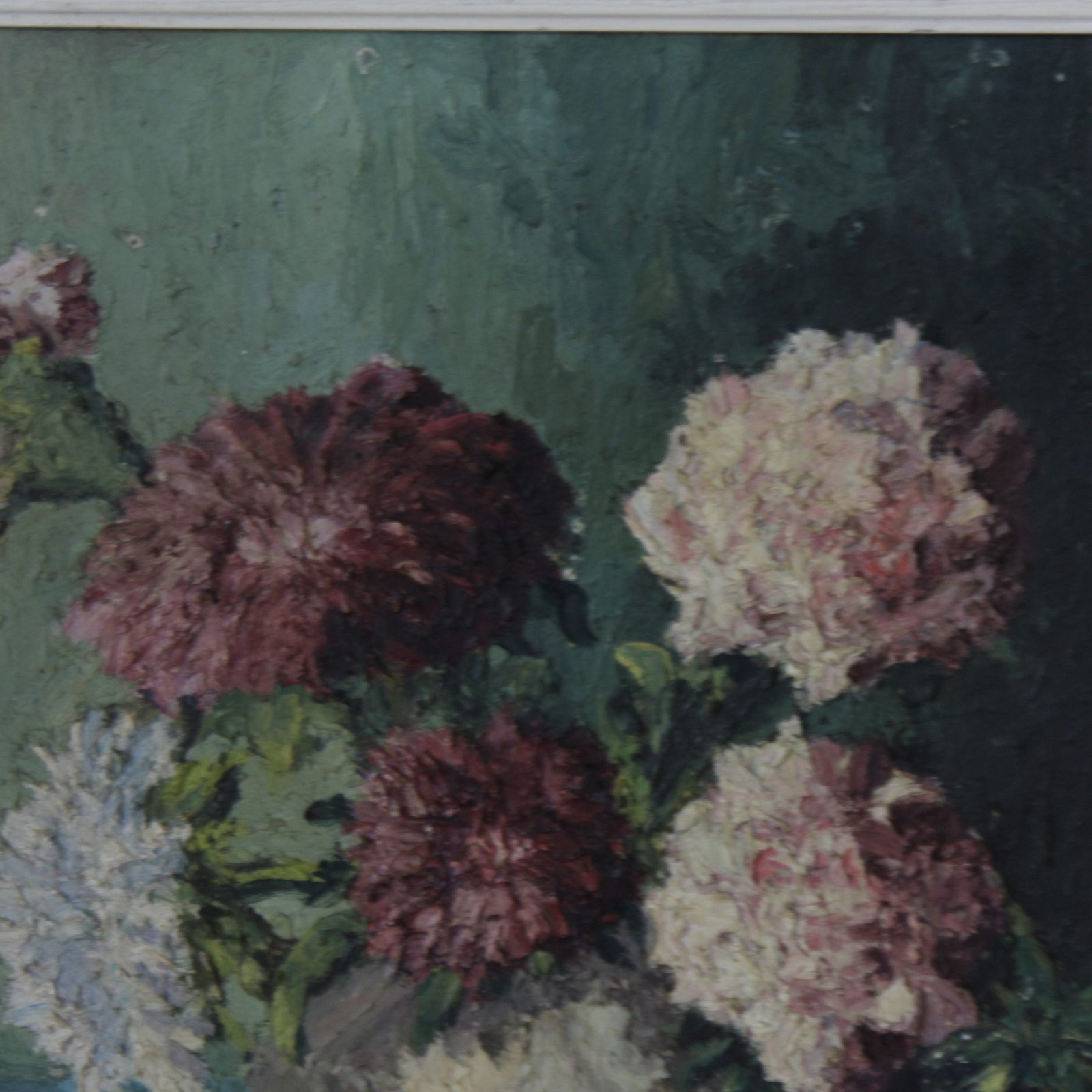 Floral Painting, Oil On Board, Signed And Dated 1960 photo vinterior