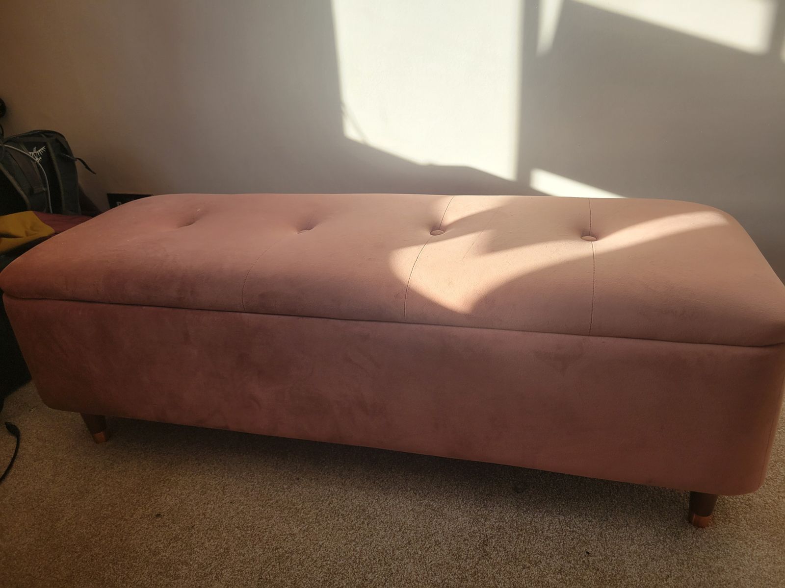 Made.Com Blush Pink Velvet Sofabed And Chair Storage 3 Piece Set photo 480.0