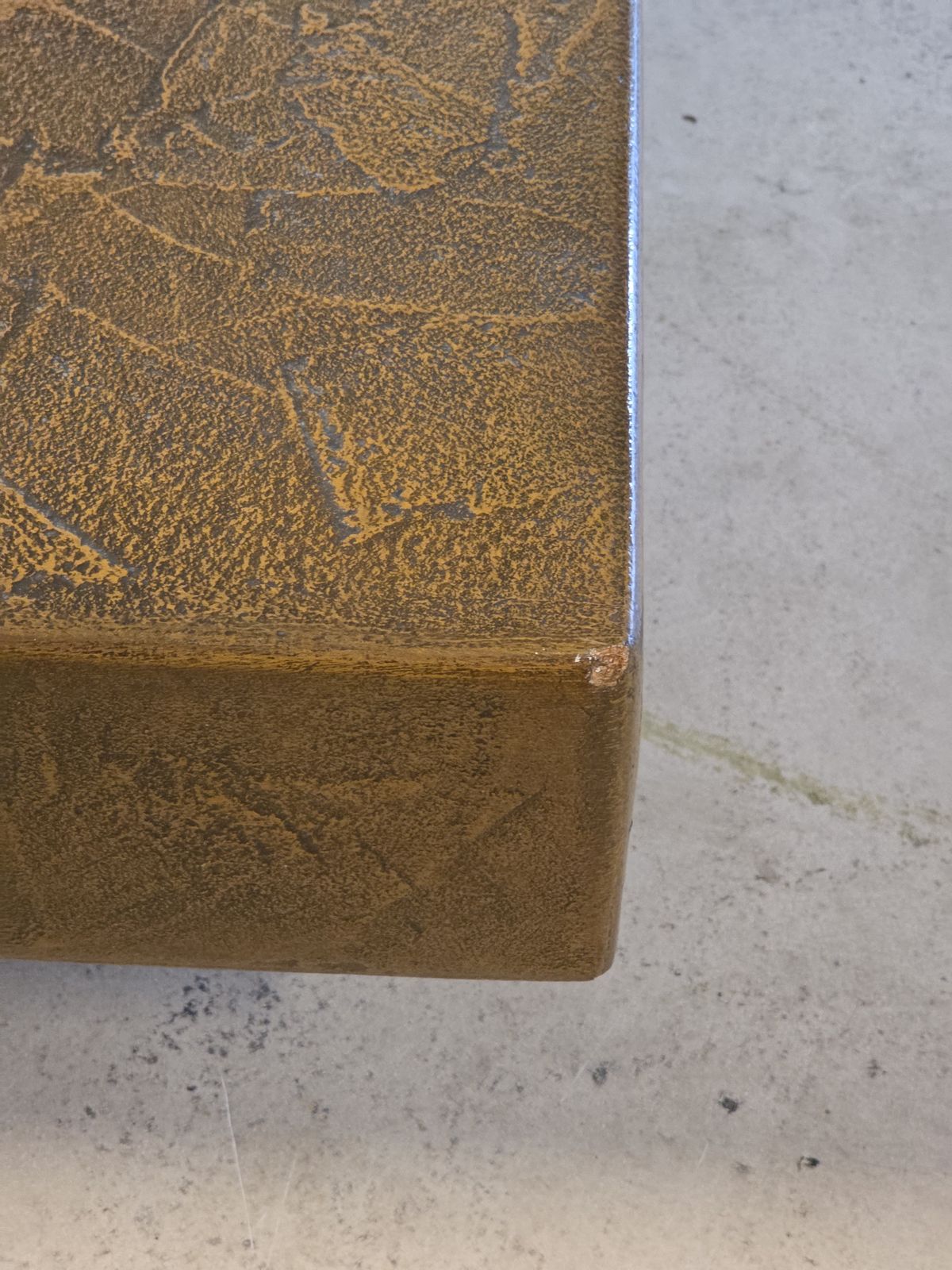 Monumentale Brutalist Salontafel Met Gepatineerd Bronzen Blad, Jaren 1970 photo vintage